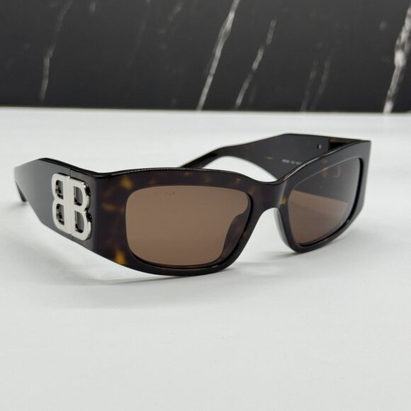 NEW BALENCIAGA BB0360S 002 UNISEX HAVANA SUNGLASSES - Picture 1 of 9